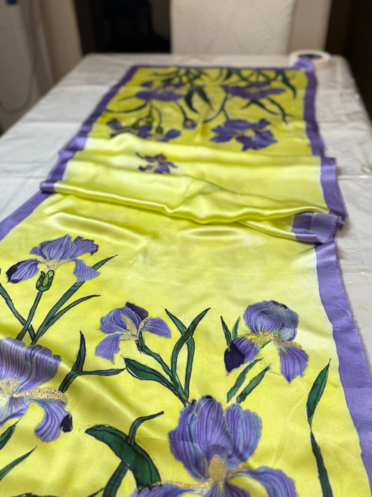 Iris Glow on Satin Silk