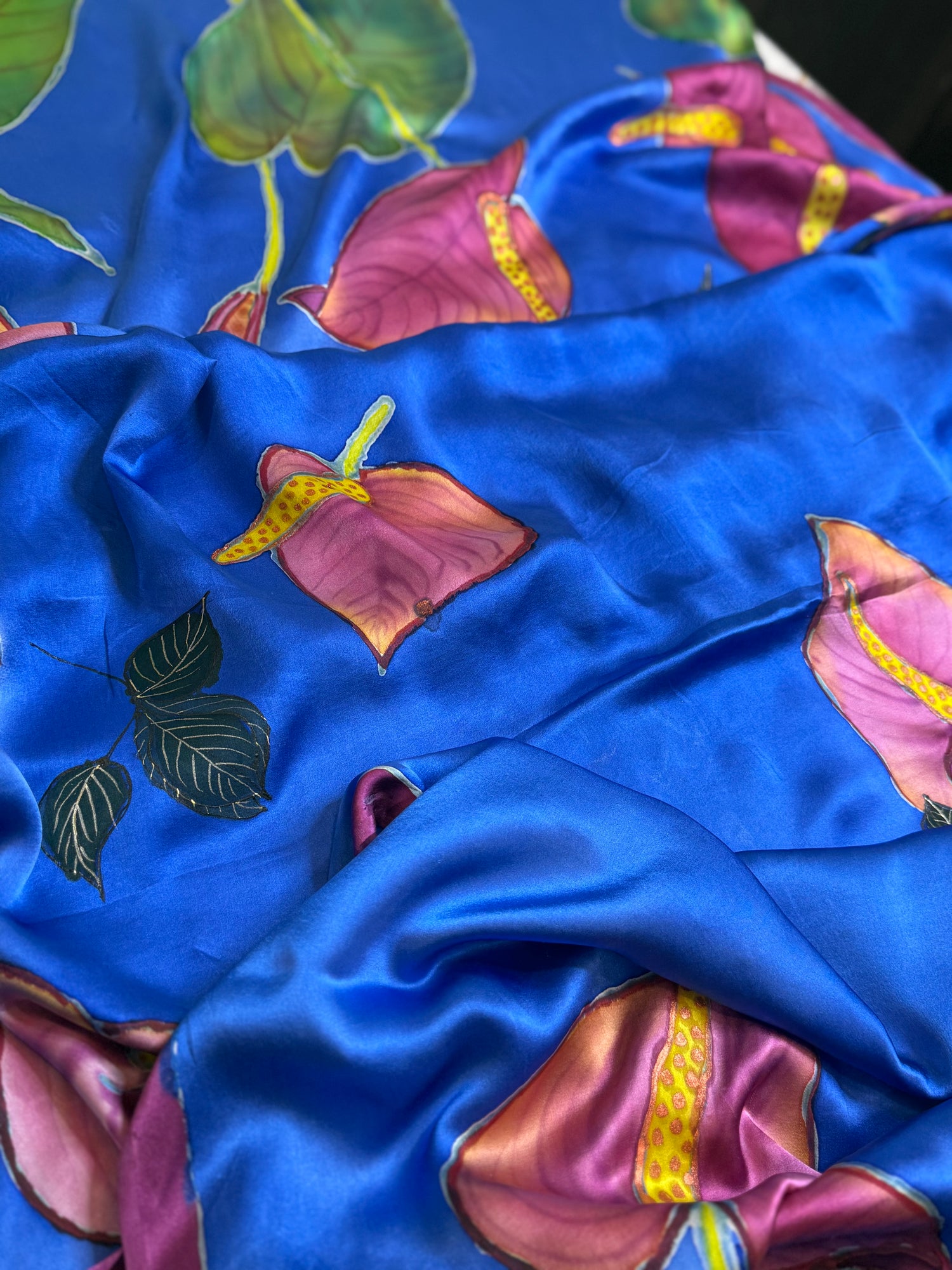 Moonstone Anthuriums Dupatta