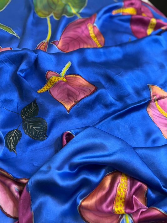 Moonstone Anthuriums Dupatta