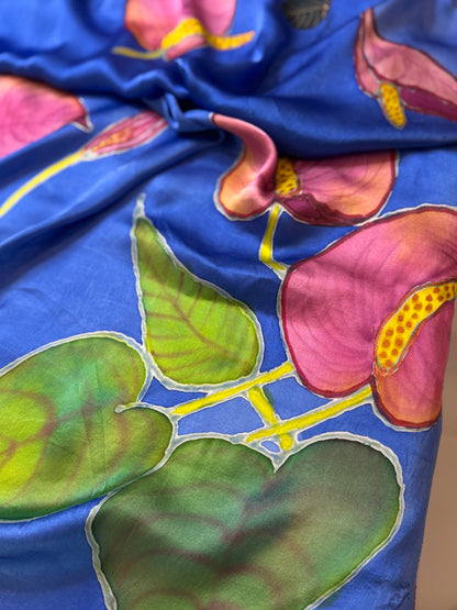 Moonstone Anthuriums Dupatta