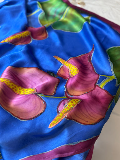 Moonstone Anthuriums Dupatta
