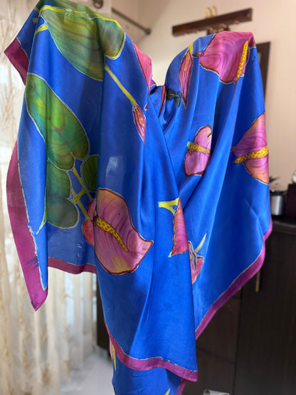 Moonstone Anthuriums Dupatta