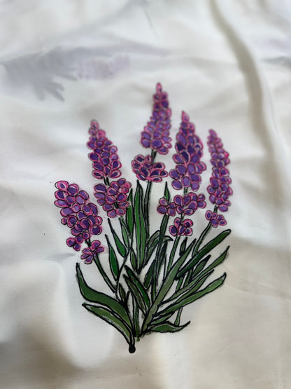 Quiet Bloom – Lavender on Cream