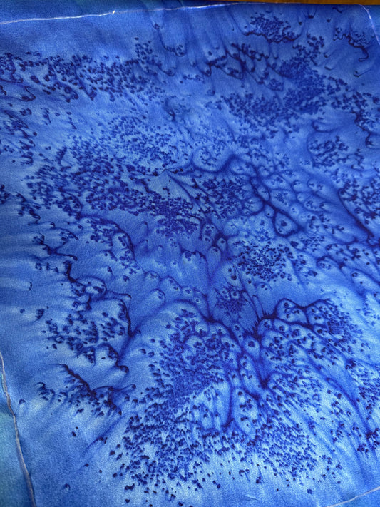 Indigo Marble Texture Pocket Square