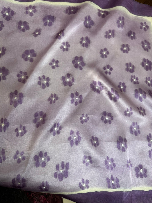 Lilac Petal Pocket Square