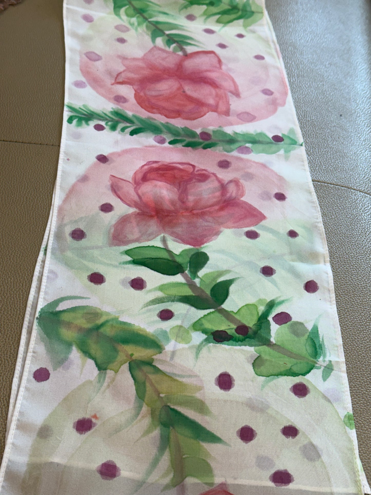 Rosé Garden Whisper - Scarf