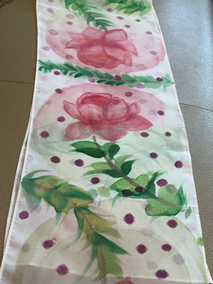 Rosé Garden Whisper - Scarf