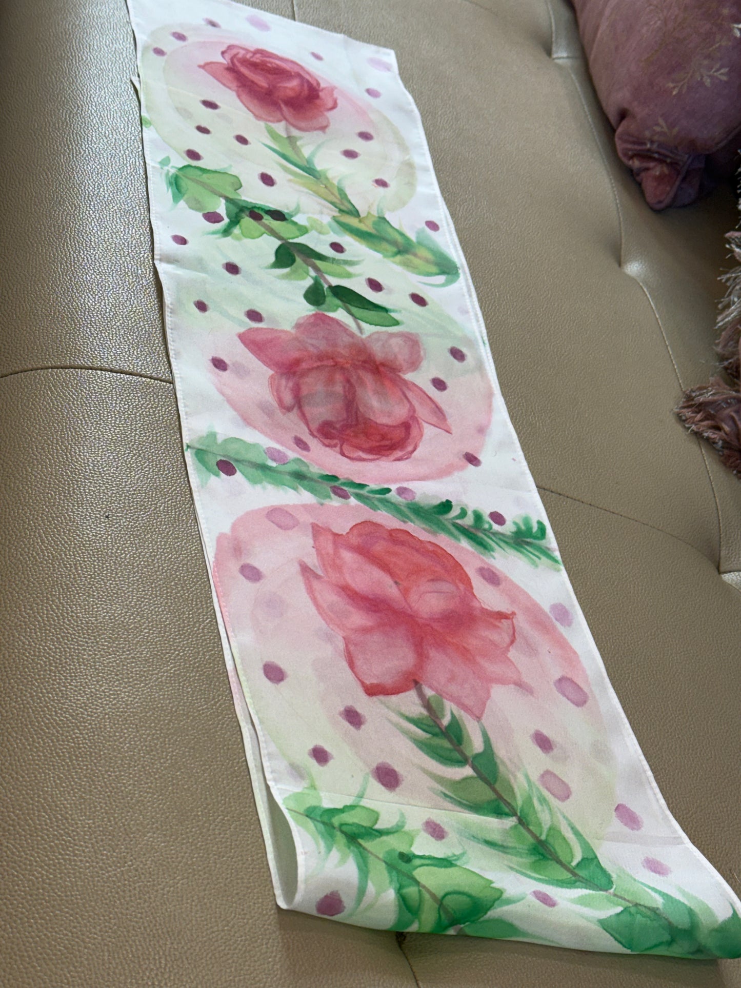 Rosé Garden Whisper - Scarf