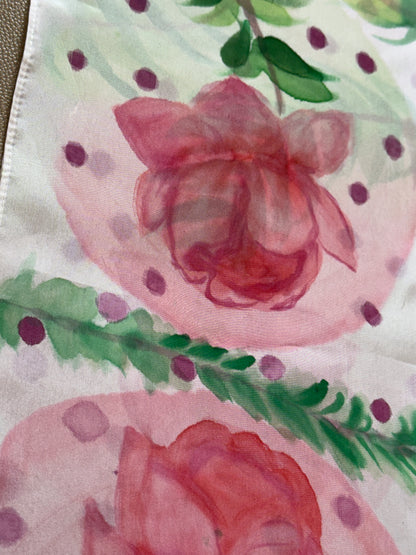 Rosé Garden Whisper - Scarf