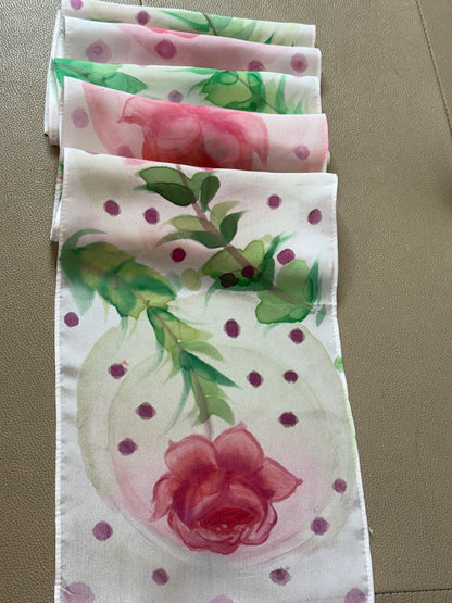 Rosé Garden Whisper - Scarf