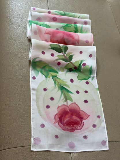 Rosé Garden Whisper - Scarf