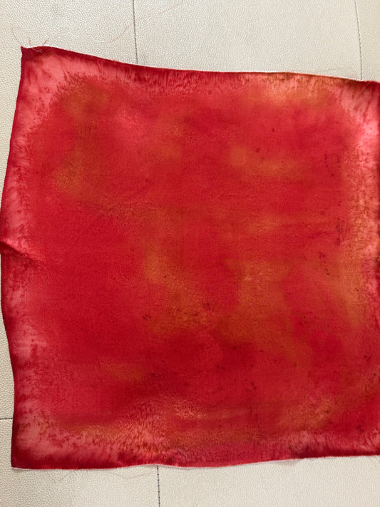 Crimson Wash Silk Pocket Square