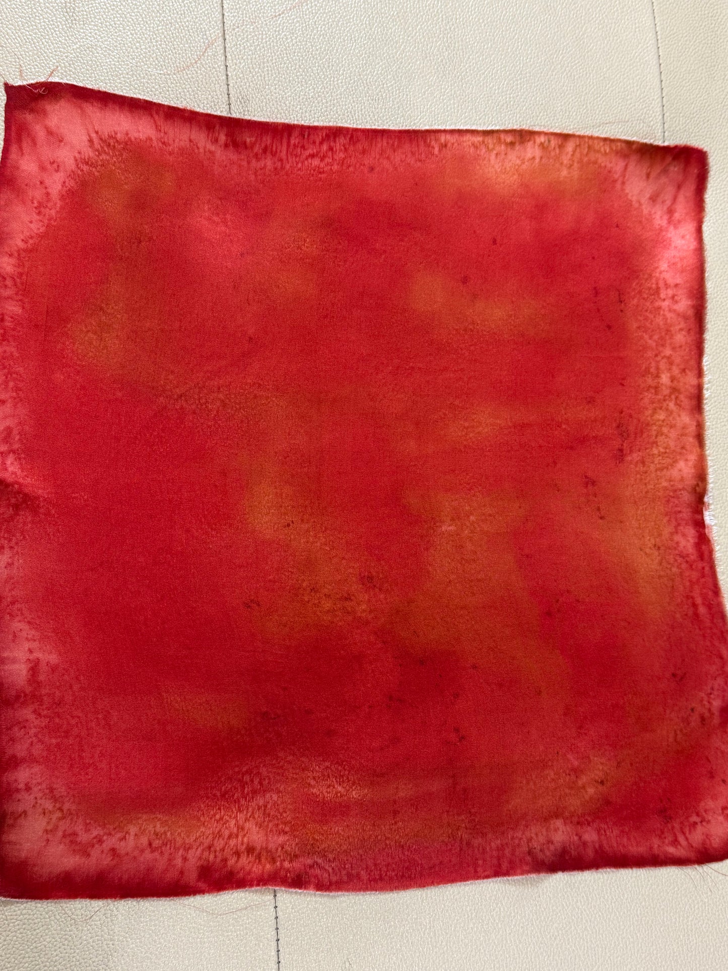 Crimson Wash Silk Pocket Square