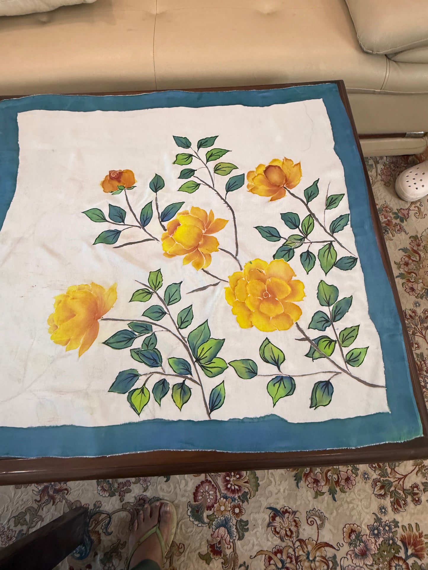 Sunny Yellow Roses - Scarf