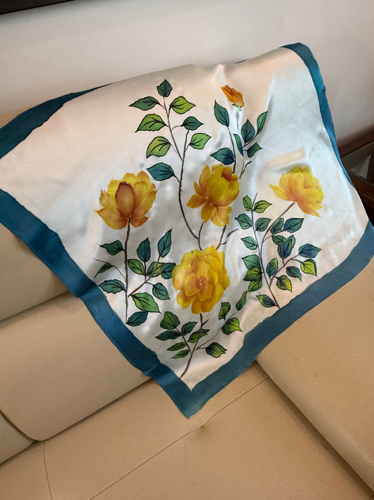 Sunny Yellow Roses - Scarf