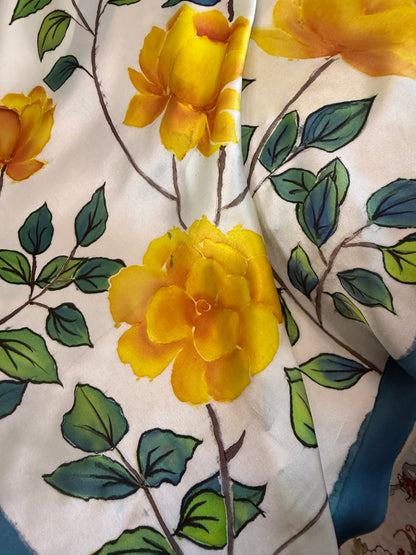 Sunny Yellow Roses - Scarf