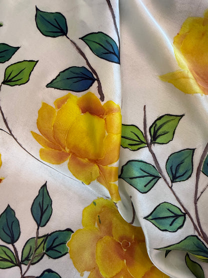 Sunny Yellow Roses - Scarf