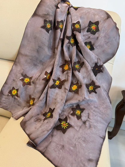 Rustic Sunflower Silk - Scarf