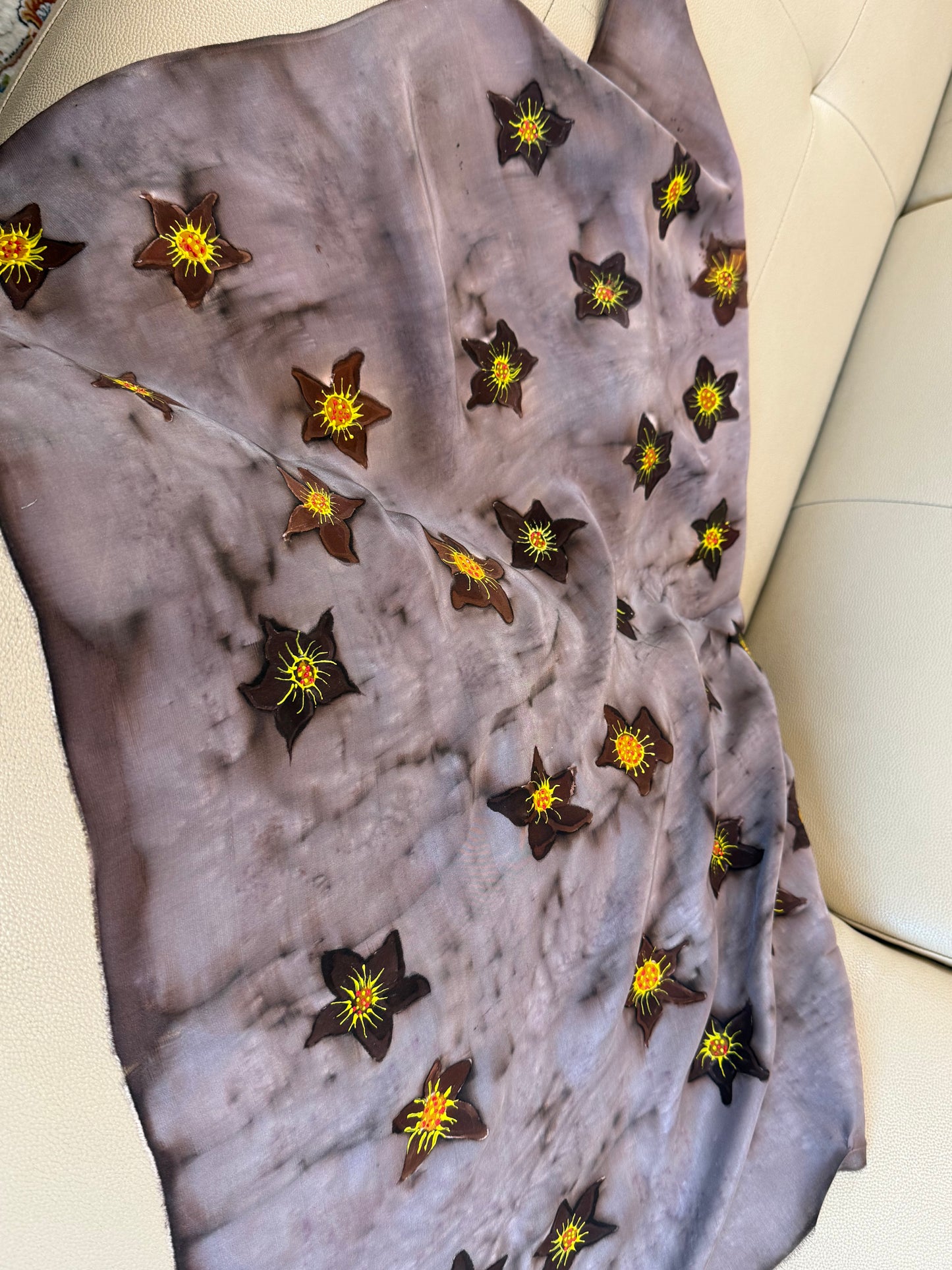Rustic Sunflower Silk - Scarf