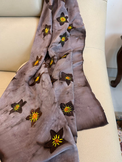 Rustic Sunflower Silk - Scarf