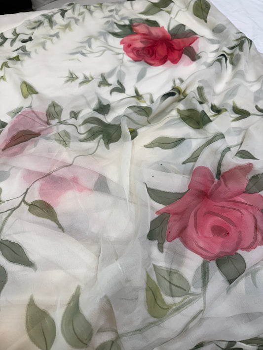 Roses on Ivory